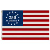 Generic bandera frontal mostrando diseño 250 años y mejora visual