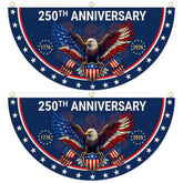Generic banderola frontal mostrando diseño Semiquincentennial y aspecto listo para colgar