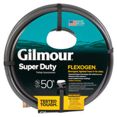 GILMOUR manguera Flexogen vista frontal del paquete mostrando longitud y color