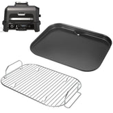 GLOWYE plancha frontal para Ninja Woodfire mostrando ajuste y limpieza mejorada