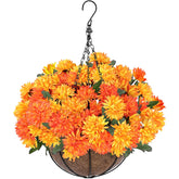 Grandeal cesta frontal otoñal mostrando 75 flores y atractivo visual