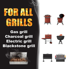 GRILLART caja colocada en parrilla generando humo para sabor intenso