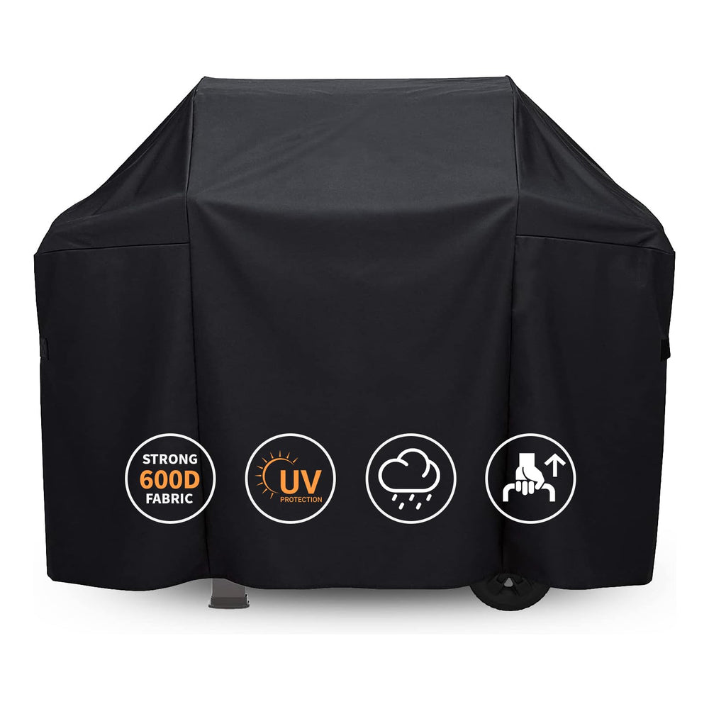 GRISUN funda frontal ajustada sobre parrilla Weber Spirit con protección visible