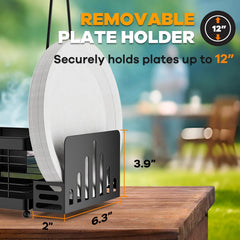 GUIBUKEYAN soporte de platos desmontable, separa vajilla sin ocupar espacio