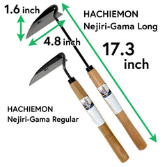 HACHIEMON comparación de tamaño con mano, alcance y proporción