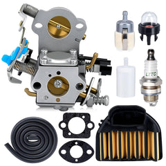 Harbot carburador frontal mostrando ajuste exacto compatible Husqvarna 455