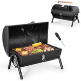HaSteeL parrilla portátil frontal mostrando diseño compacto y robustez