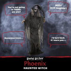 Haunted Hill Farm primer plano del rostro con detalle realista y efecto miedo