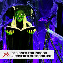Haunted Hill Farm libro iluminado en rojo crea ambiente sin electricidad