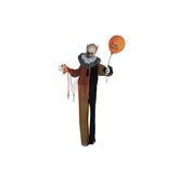 Haunted Hill Farm payaso frontal mostrando figura tamaño real y efecto aterrador