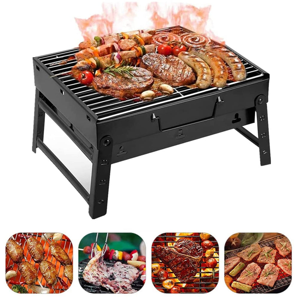 himaly vista frontal de la parrilla plegada con transportabilidad