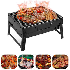himaly vista frontal de la parrilla plegada con transportabilidad