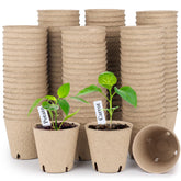 homenote paquete frontal de 120 macetas de turba, solución biodegradable para semillas