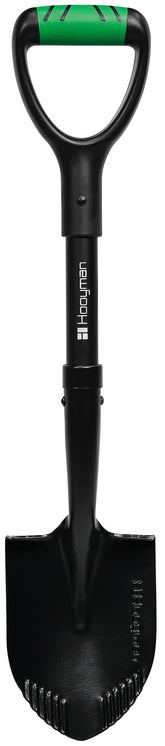 Hooyman pala mini frente mostrando diseño y solidez para trabajos