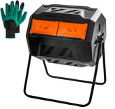Hourleey frontal del compostador de 43 galones mostrando capacidad y diseño