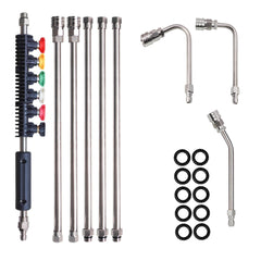 Hourleey kit frontal con varillas y boquillas mostrando contenido completo y beneficio