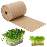 Humyoun vista frontal del rollo de esterilla de jute, solución sostenible para microgreens