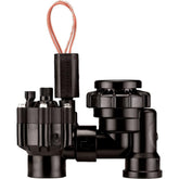 Hunter PGV-ASV vista frontal mostrando conexiones 1 pulgada y robustez