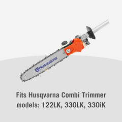 Husqvarna cadena X-CUT en primer plano demostrando filo duradero y corte efectivo