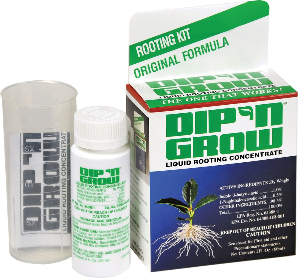 Hydrofarm Dip 'N Grow vista frontal con etiqueta y beneficio de identificación rápida
