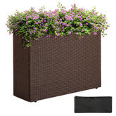 IDZO maceta frontal 24 in mostrando diseño rattan y estética duradera