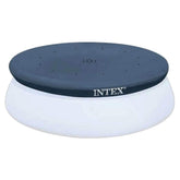 Intex 28021E vista frontal del paquete mostrando ajuste para piscina de 10ft y protección