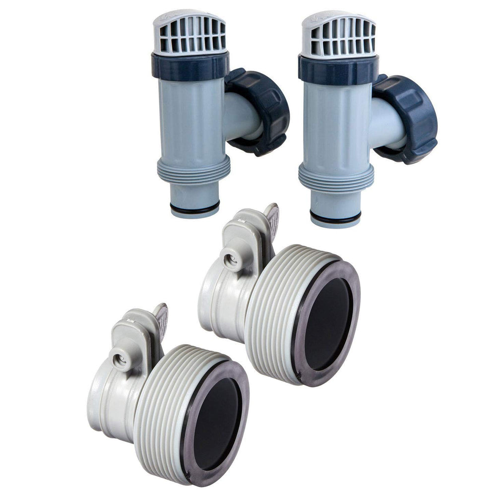 Intex válvula plunger frontal mostrando diseño y facilidad de instalación