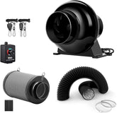 iPower ventilador frontal 4" mostrando diseño y flujo eficiente