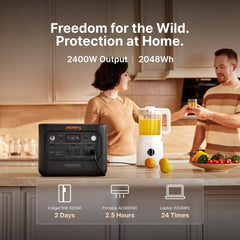 Jackery HomePower 2000 Plus v2 panel de control con pantalla clara
