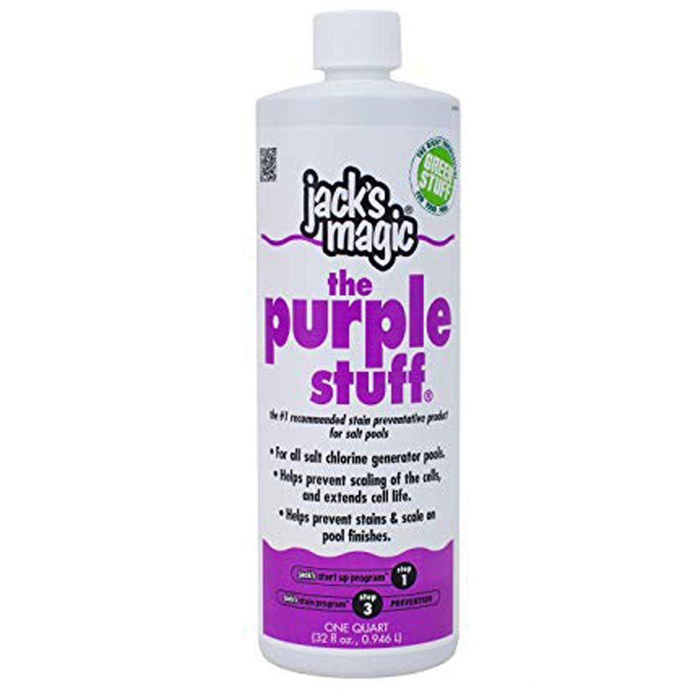 Jack's Magic Purple Stuff vista frontal mostrando envase y etiquetado, protege celdas salinas