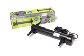 Jebao CW-55 vista frontal mostrando carcasa y beneficios de control de turbidez