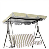 JEWELTH toldo frontal beige mostrando cobertura completa y protección solar