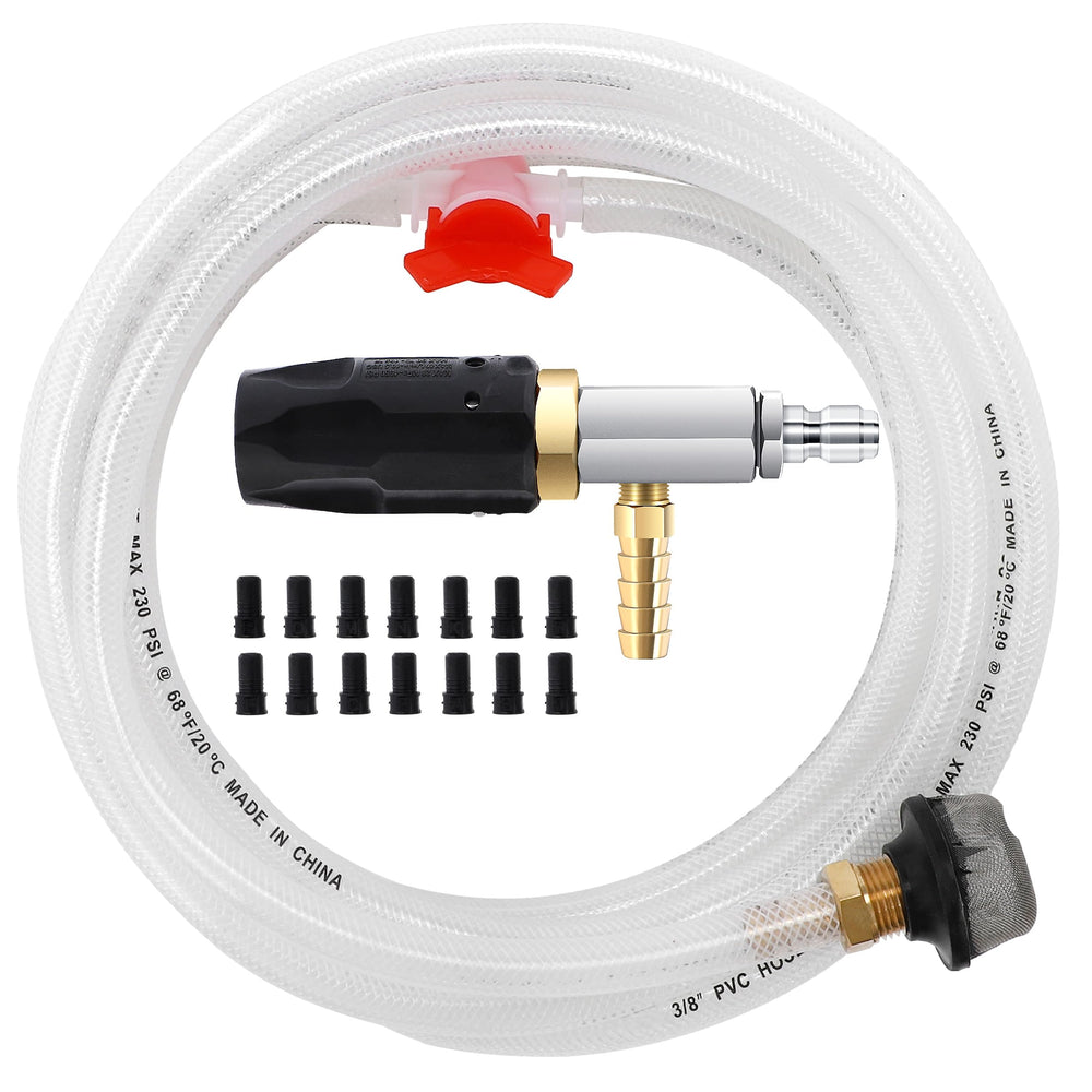 JOEJET boquilla frontal ajustable mostrando patrón y control para versatilidad
