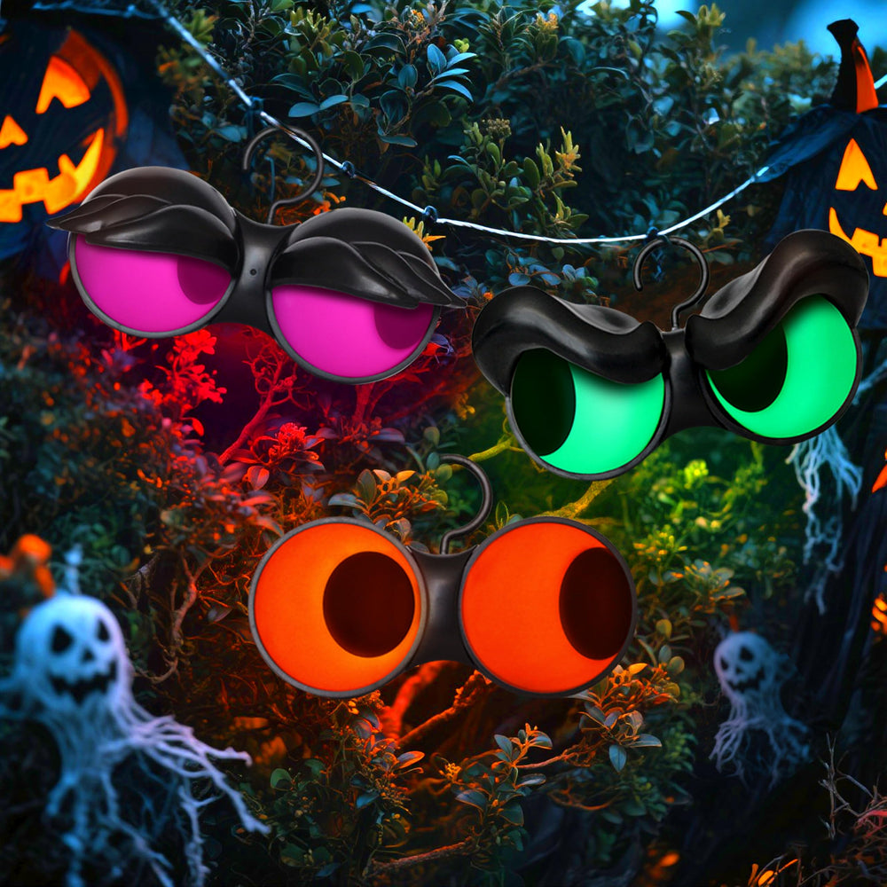 Joiedomi ojos frontal mostrando el set de tres para decorar Halloween