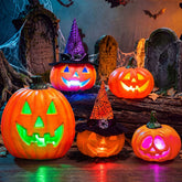 JOYIN calabaza grande frontal, lumínica y resistente para decoraciones