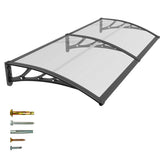 JYJNHOME vista frontal del toldo 40x80 protegiendo la entrada