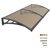 JYJNHOME toldo frontal mostrando protección de entrada y sombra