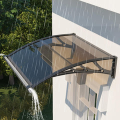 JYJNHOME toldo frontal sobre puerta protegiendo entrada
