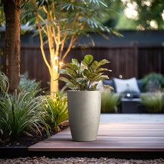 Kante vista superior con suculentas plantadas, buena capacidad y composición visual