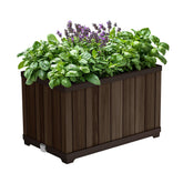 Keter maceta frontal rosewood mostrando estilo y resistencia