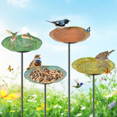 KHayRovies baño para aves frontal mostrando cuenco y color, decora y atrae aves