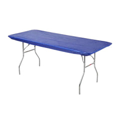 Kwik-Covers paquete frontal azul real mostrando 10 manteles y beneficio de ahorro