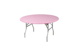 Kwik-Covers vista frontal del paquete rosa mostrando 5 fundas para mesas
