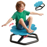 KYZDZQ vista frontal de la silla giratoria azul con diseño tipo flor, ofrece juego seguro