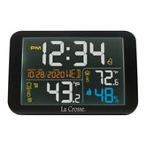 La Crosse Technology frente con pantalla a color y hora clara