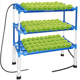 LAPOND vista frontal del sistema ensamblado, ahorro de espacio y cultivo organizado