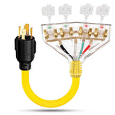LAVANDINO enchufe frontal L14-30 mostrando el bloqueo seguro