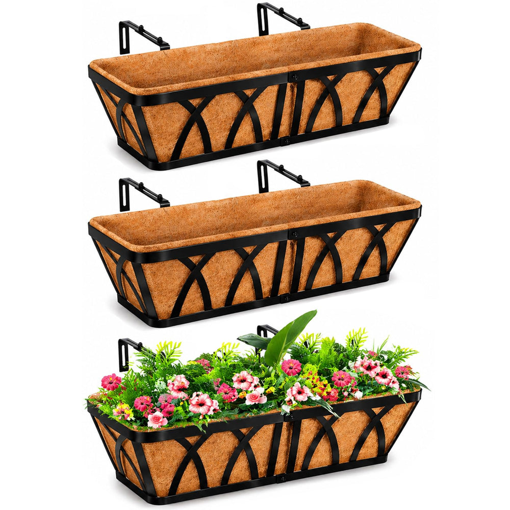 LCHUANG macetero frontal pack de 3 mostrando diseño y tamaño práctico