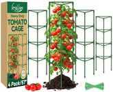 Legigo vista frontal del pack de 4 jaulas para tomates, soporte estable