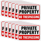 LEIFIDE cartel frontal visible con texto claro que disuade accesos